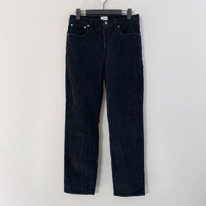 J Crew Vintage Slim-Straight Corduroy Pant in Black Size 28